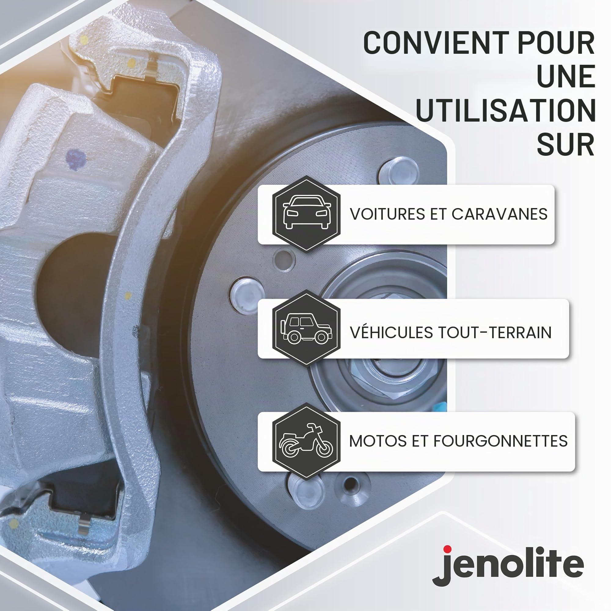 JENOLITE Spray nettoyant pour freins | 3x400 ml | Nettoyant pour freins très résistant | Nettoie les freins sans démontage | Réduit le bruit de frein et améliore les performances de freinage | Élimine