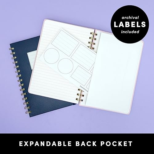 Miniatura 5 de PAPERAGE Cuaderno de diario con espiral forrado color rubor paquete de 3 160 páginas mediano de 57 x 8 pulgadas papel grueso de 100 GSM tapa dura