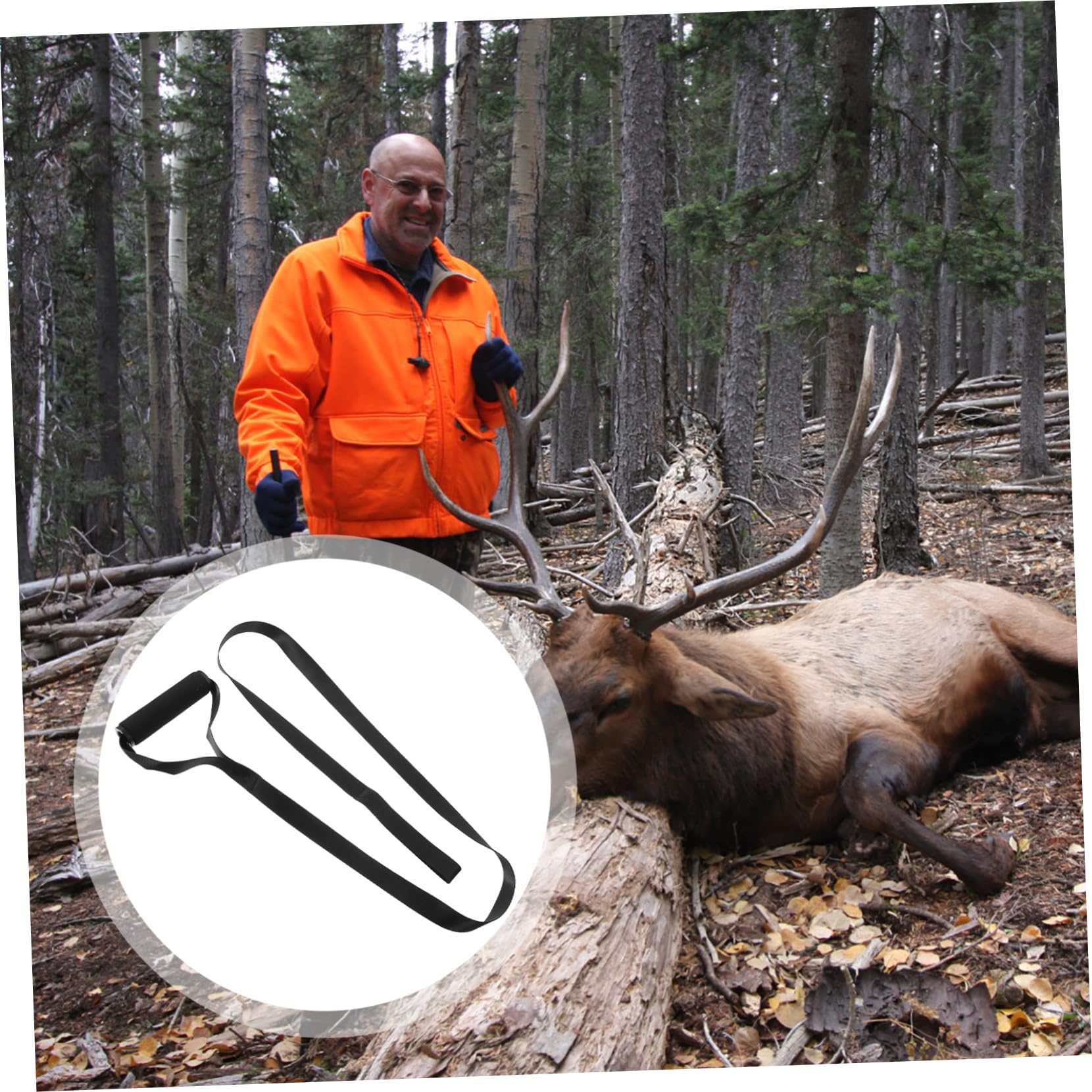 GANAZONO 3pcs Portable Deer Drag Harness Sturdy Nylon Hunting Gear for Deer Dragging Rope