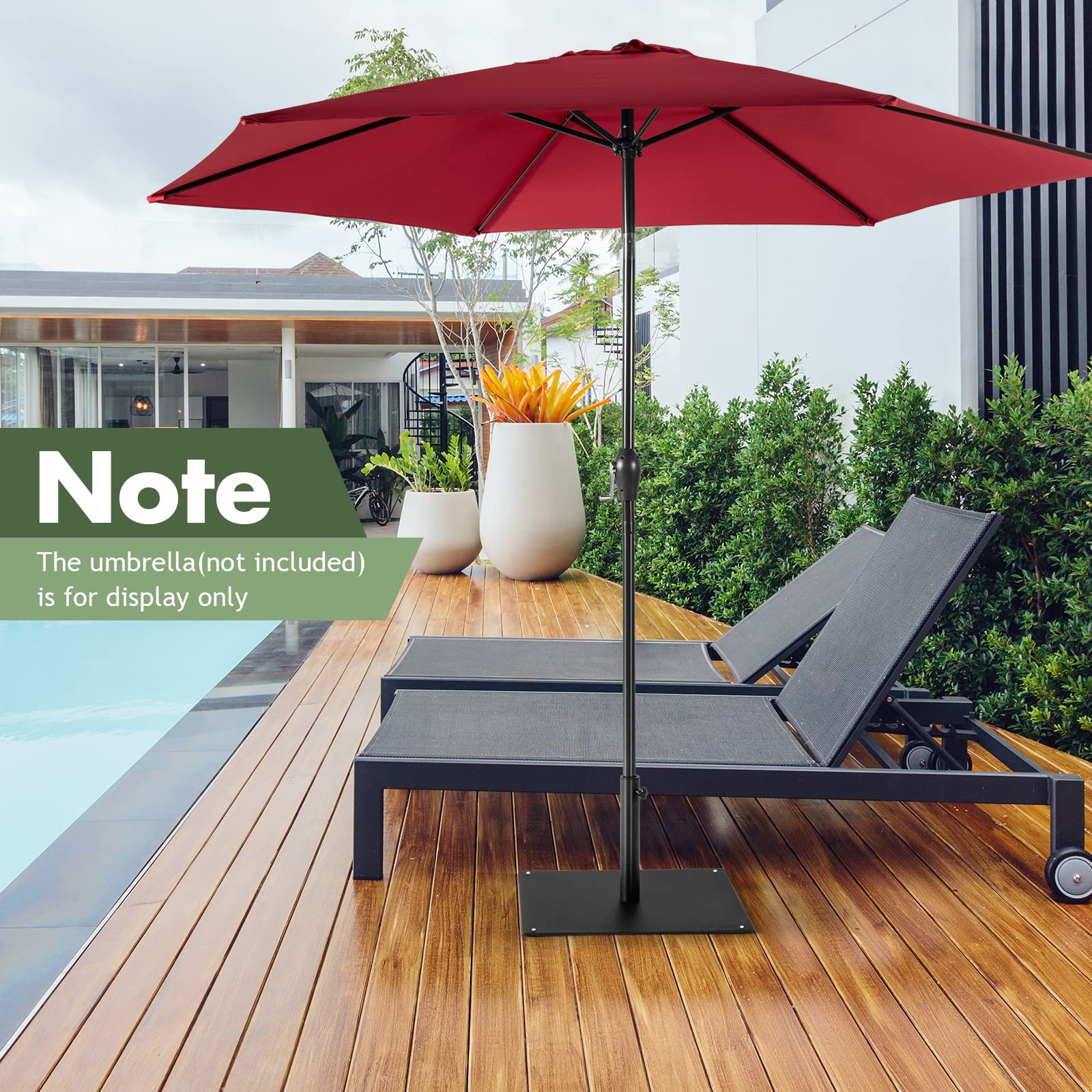 large 20'patio umbrella Tangkula 35 LBS Patio Base, 20 Inches Heavy Duty Umbrella Stand, Square Umbrella Base w/Non-Slip Pads, Tightening Knob & 2 Adapters, Outdoor Umbrella Stand for Yard, Poolside, Garden (Black) Please take this umbrella BestChoiceProducts10ftOffsetHangingMarketPatioUmbrellaw/EasyTiltAdjustmentPolyesterShade8RibsforBackyardPoolsideLawnandGarden-SkyBlue Goture Durable Beer Bottle Color:Asphalt Grey Light Heather/TNF Black-NPF