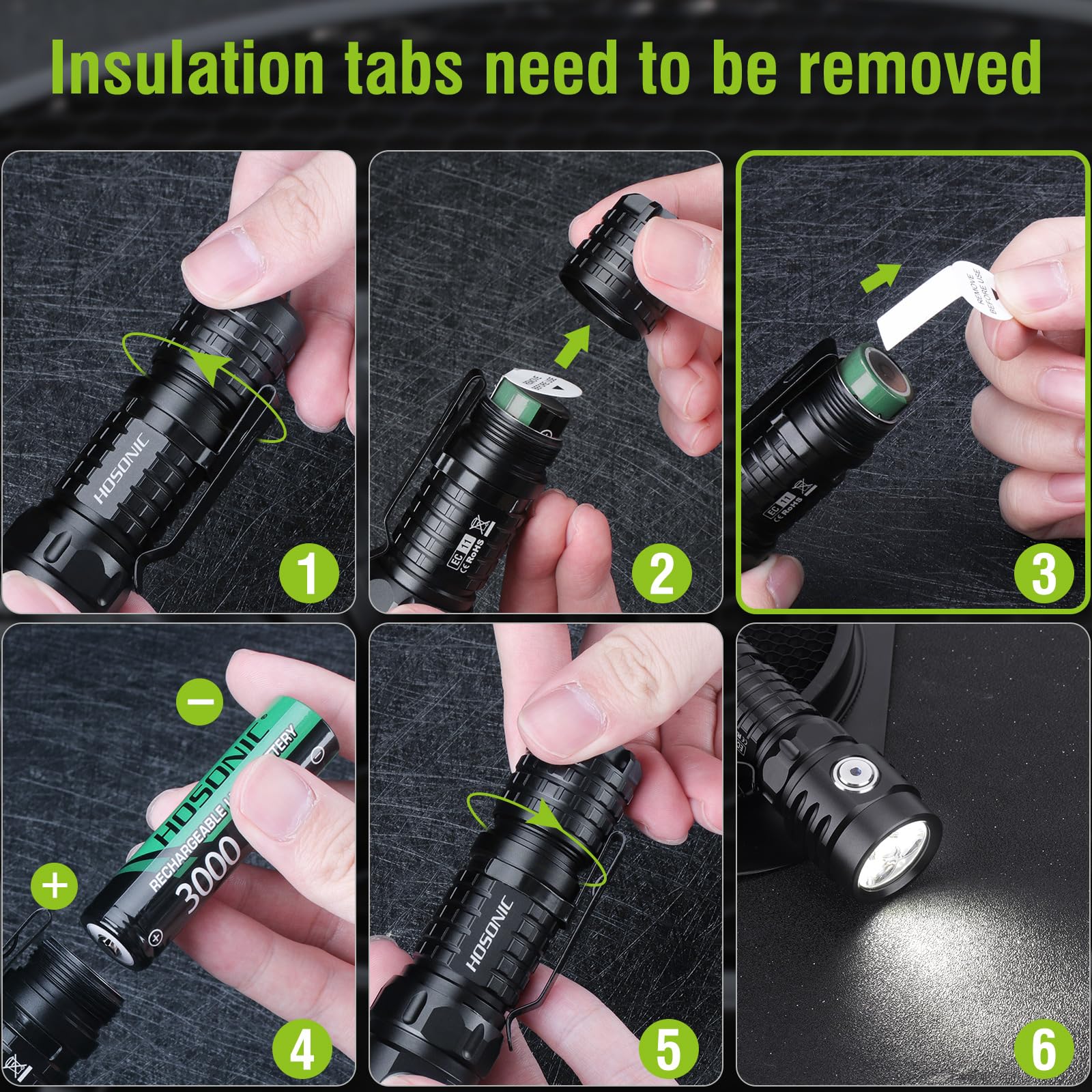 Amazon.co.jp: HOSONIC EC11 充電式ミニ懐中電灯 マグネット付き