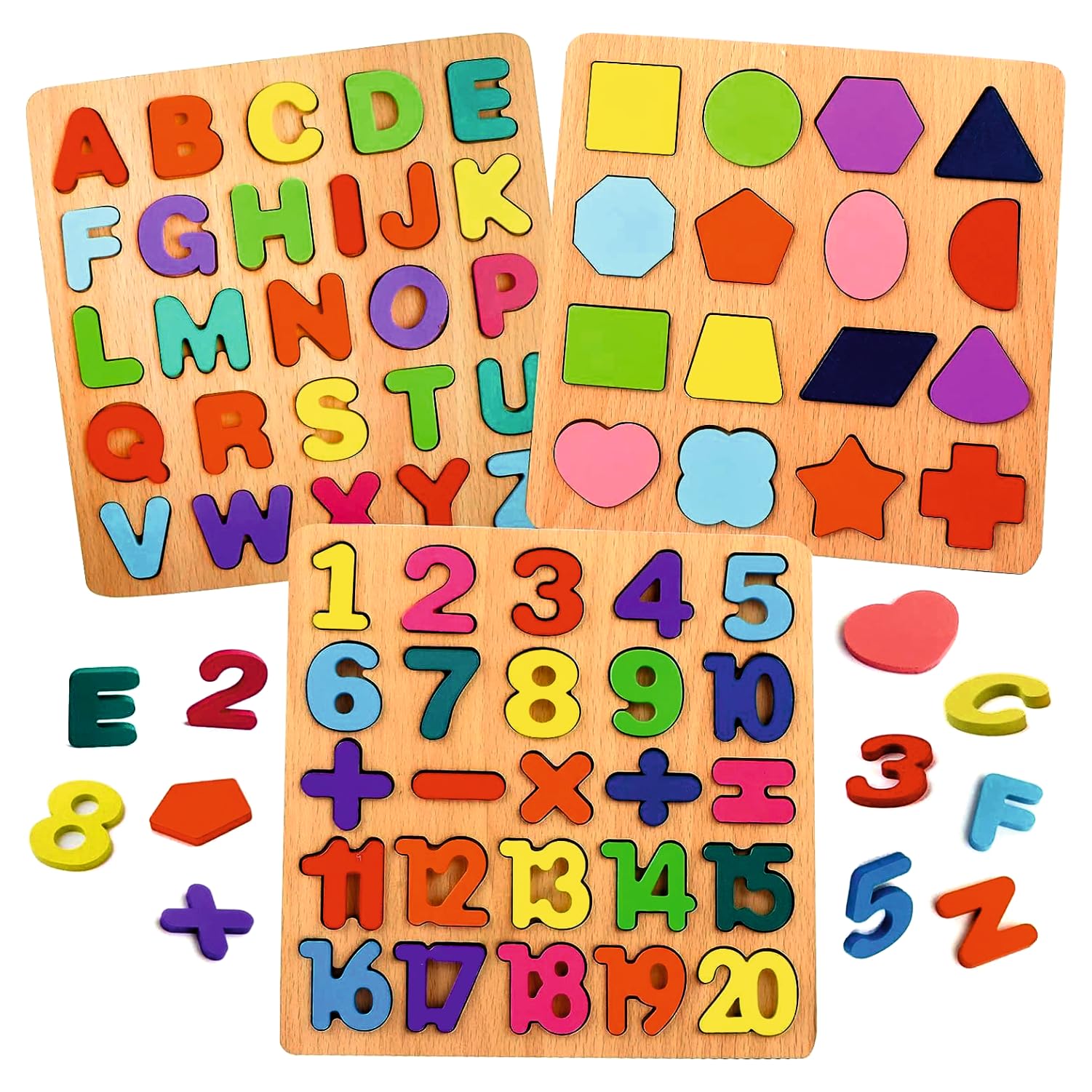 Kemendra ABCD Toys for Kids, Number, Shape Puzzles Toddler Activity Toys, Alphabets for Kids Learning, Gift for Kids, Wooden Puzzles for Kids for Age 2 (ABCD, Numbers and Shape) (B0D2RVS6MW) Amazon Price History, Amazon Price Tracker