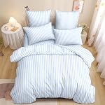 Housse de couette Nayoroom vichy taille reine, marron, à carreaux, couverture de confort, ensemble de literie de ferme, 3 pièces, douce, respirante, en microfibre lavée, cadeaux pour femmes et hommes