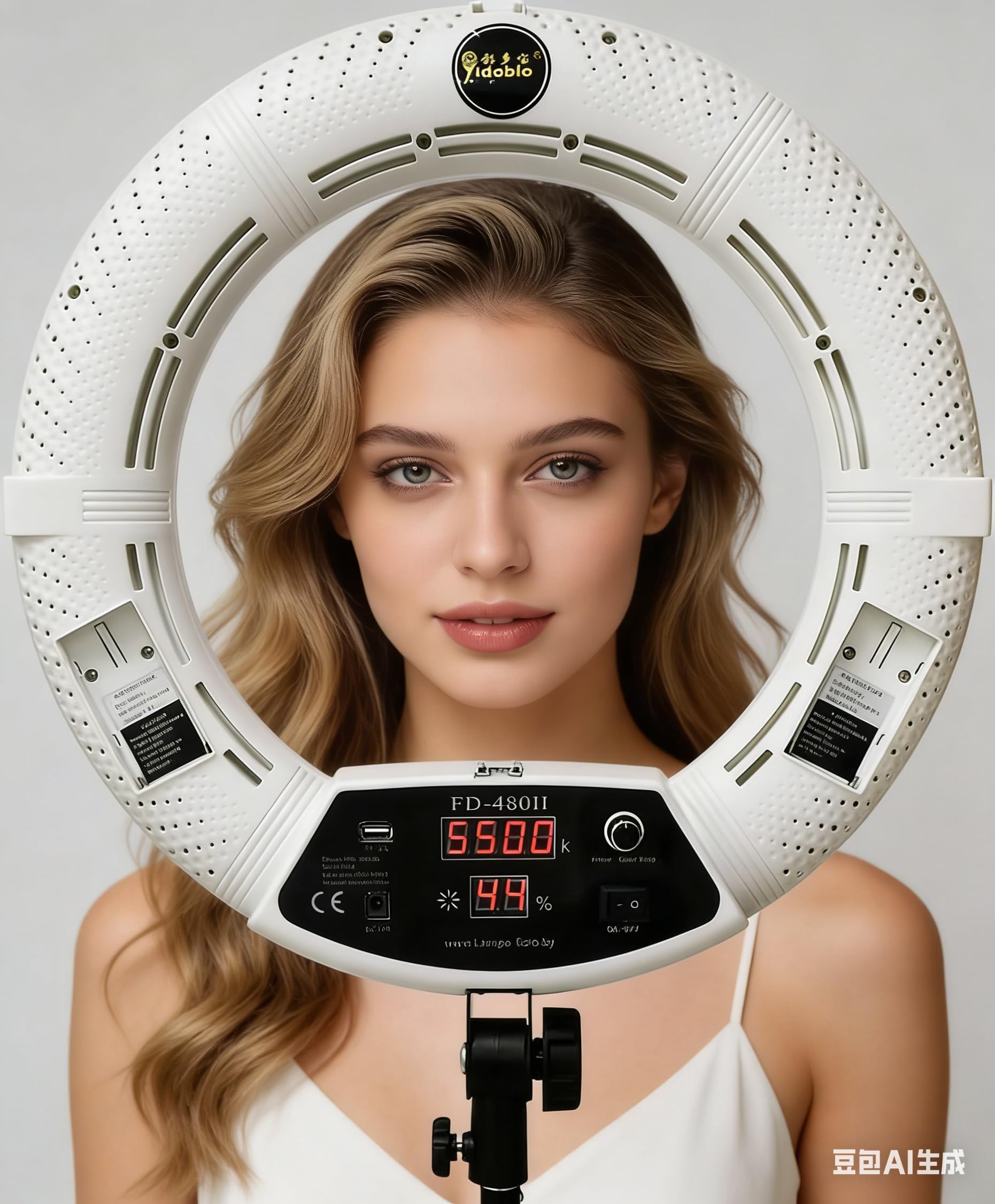 FD480 Digitaler Bildschirm LED Ringleuchte Licht Set:18 Zoll 96W Dimmbare LED-Ringlicht Lampenstativ für YouTube Vine Self-Porträt der Videoaufnahme