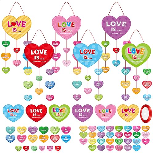 Pasimy 24 Sets Religious Valentine's Day Crafts Kits Valentine Heart