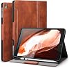 Antbox Case for iPad Air 2iPad 6th5th Generation9.7Pro 9.7Air 1 Vegan Leather Case with Pencil Holder Auto SleepWake Function Smart Cover for iPad 9.7 Brown