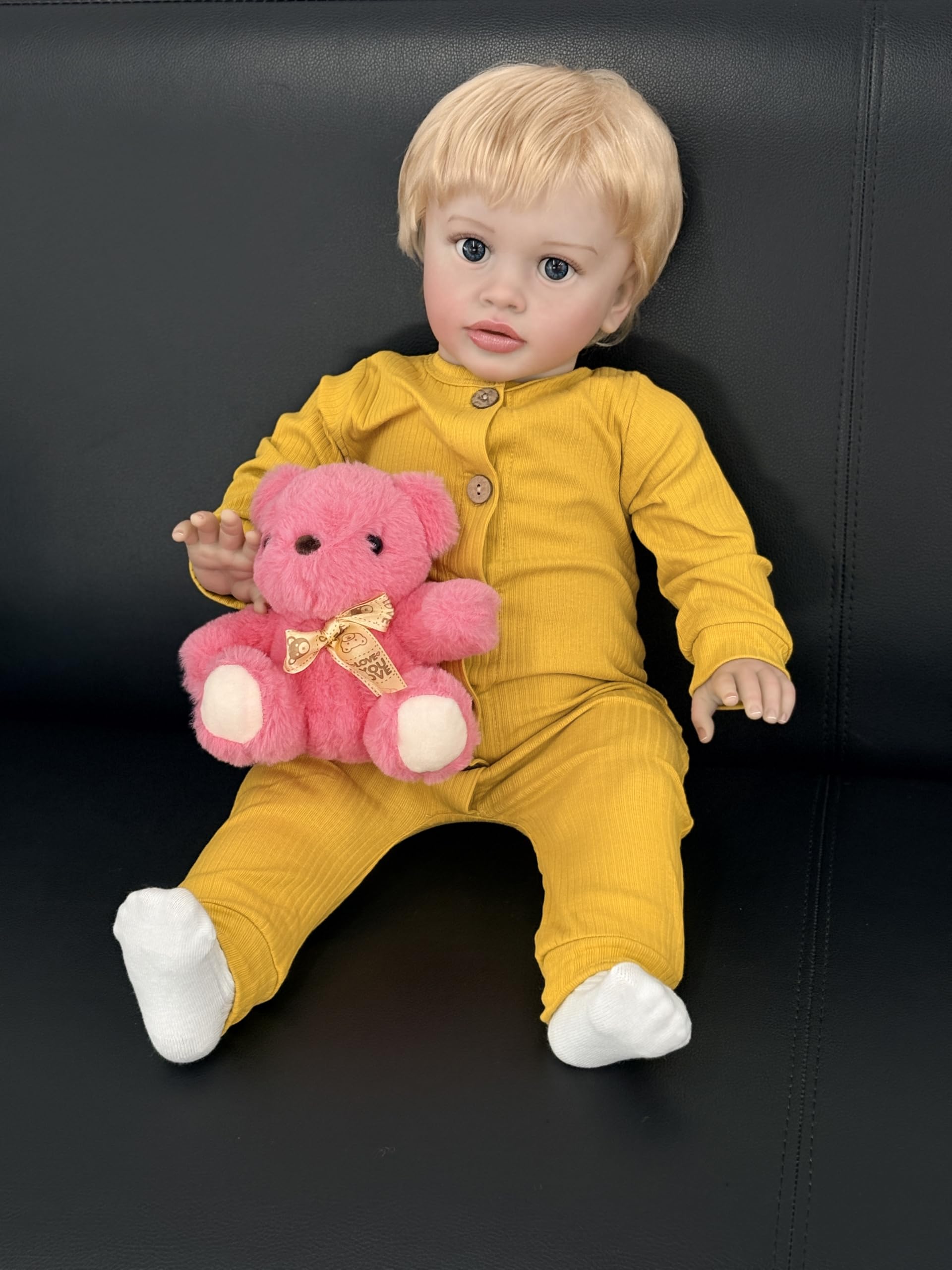 66 cm reborn-baby lalka dziewczyna otwarte oczy realistyczne lalki noworodka | Realistyczne ręcznie ukorzenione włosy, miękki korpus z tkaniny i winylowa głowa i kończyny