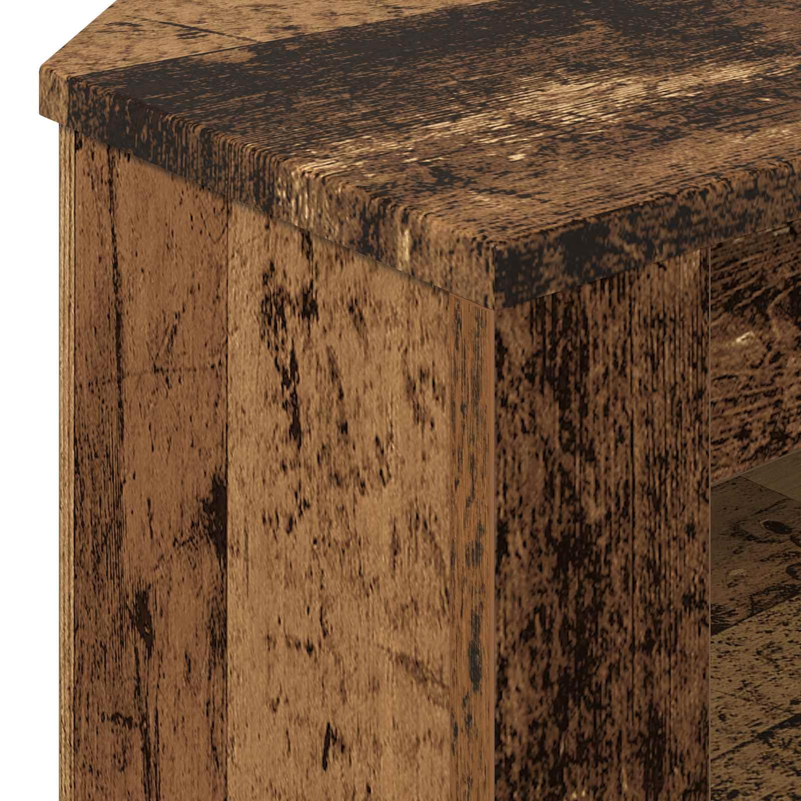 vidaXL RogowaSzafkanaTelewizor 102 x 40,5 x 45 cm Stare drewno