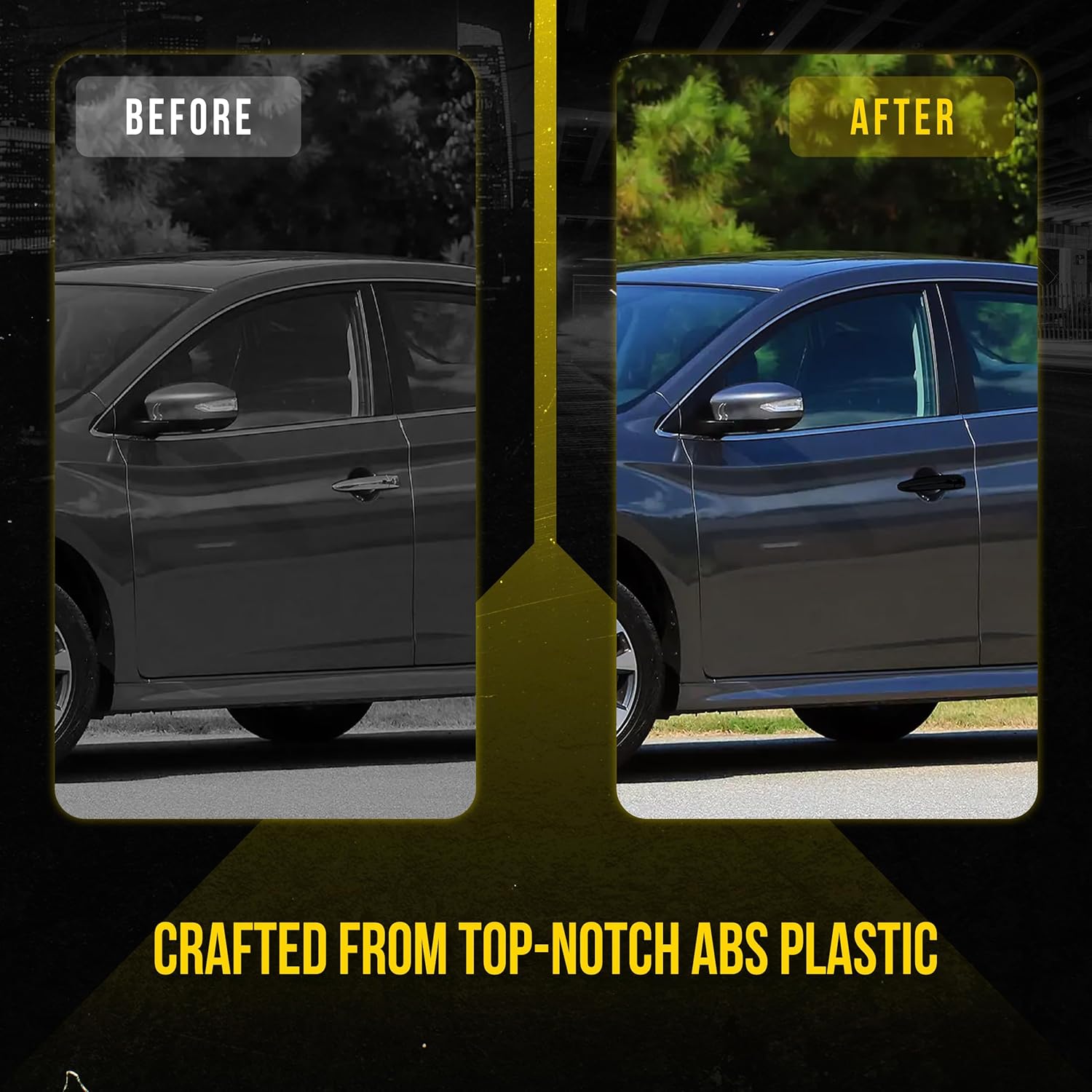 Trim Illusion Snap On Gloss Black Car Door Handle Cover Trim Compatible with Nissan Sentra 2013-2019 with or Without Smart Key, DH6307BLK