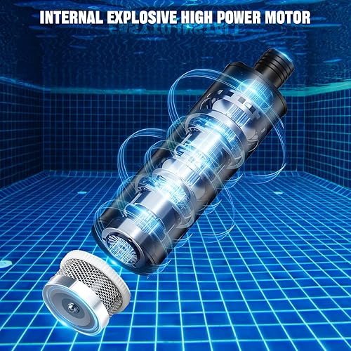 Miniatura 5 de Bomba de agua sumergible inalámbrica para batería Milwaukee M-18 de 18 V, bomba de agua de transferencia portátil de 635 GPH para camping, tina,