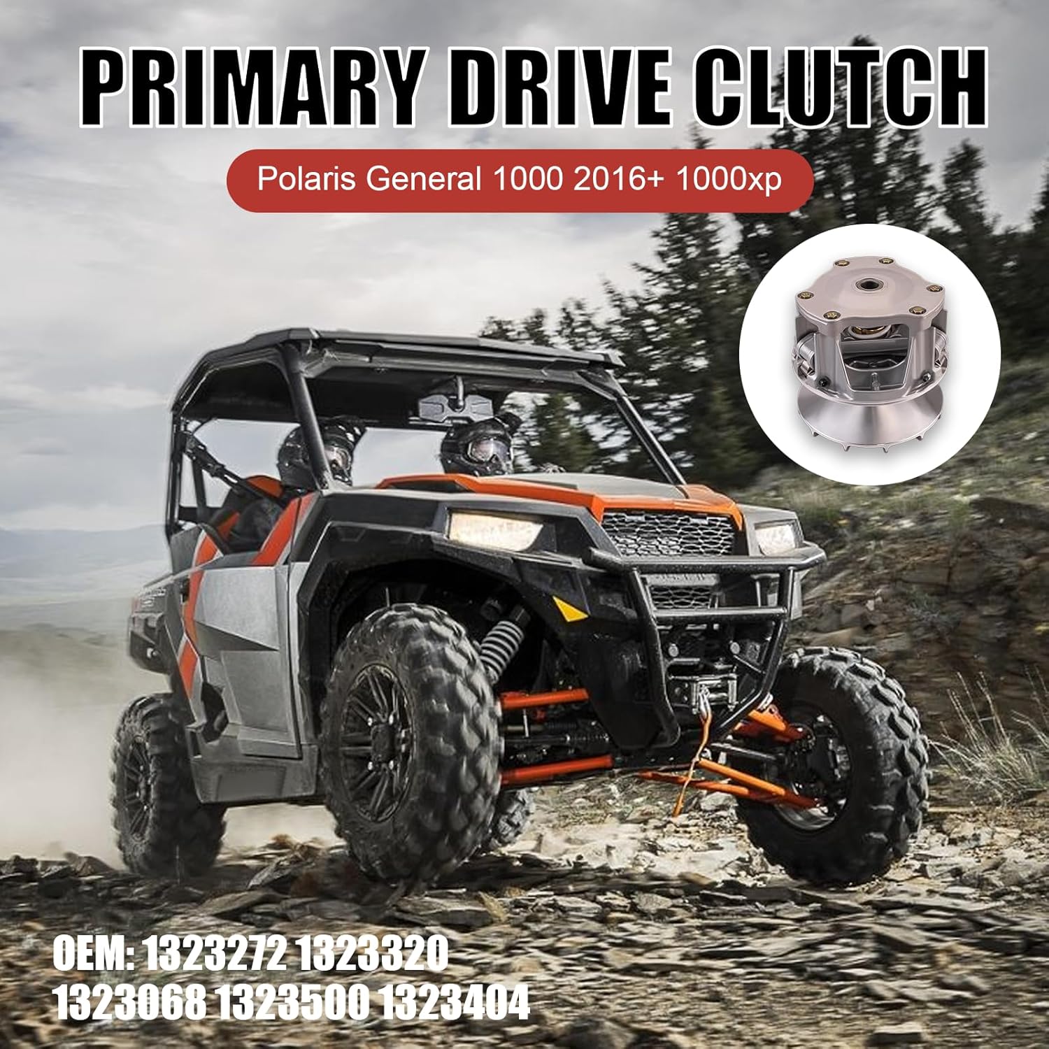 Primary Drive Clutch for Polaris General 1000 2016+ 1000xp OEM: 1323272 1323320 1323068 1323500 1323404
