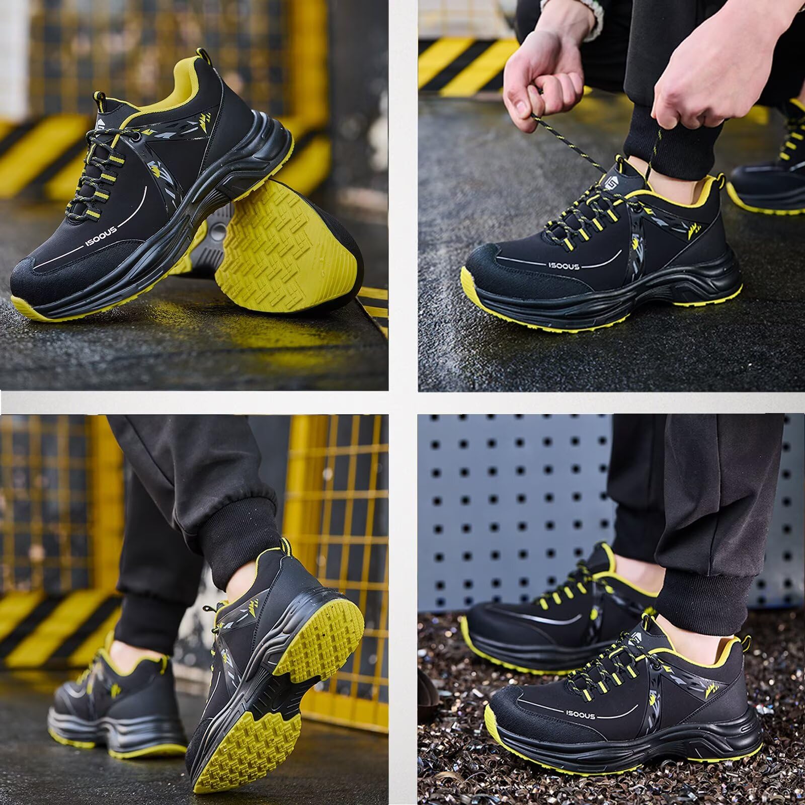 Scarpe Antinfortunistiche Uomo Donna Scarpe da Lavoro Leggere Scarpe da Cantiere Antiscivolo Traspiranti