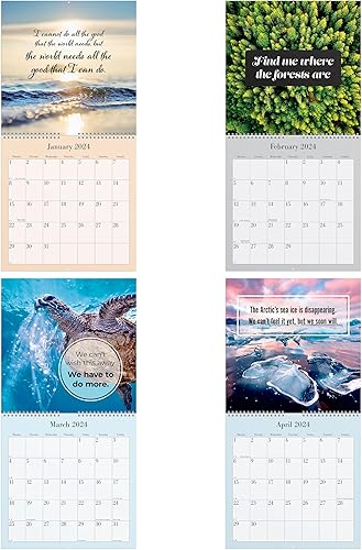 Miniatura 2 de Planificador de pared 2024  enero a diciembre  futuro y clima  citas inspiradoras  Planificador familiar  12 meses