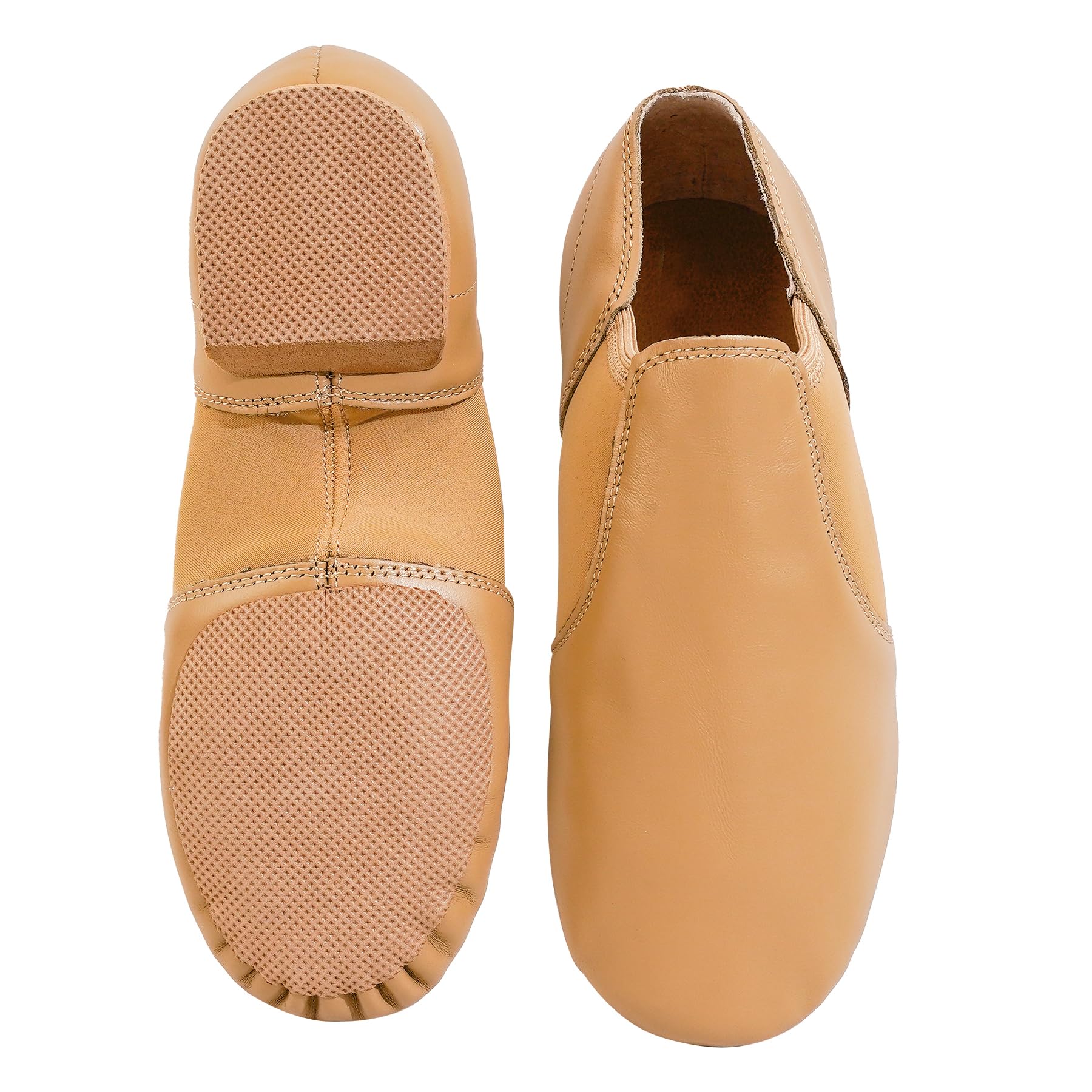 Buty jazzowe, wsuwane buty jazzowe, z prawdziwej skóry, dzielona podeszwa, do praktyki tanecznej i występów, buty do tańca dla kobiet i mężczyzn
