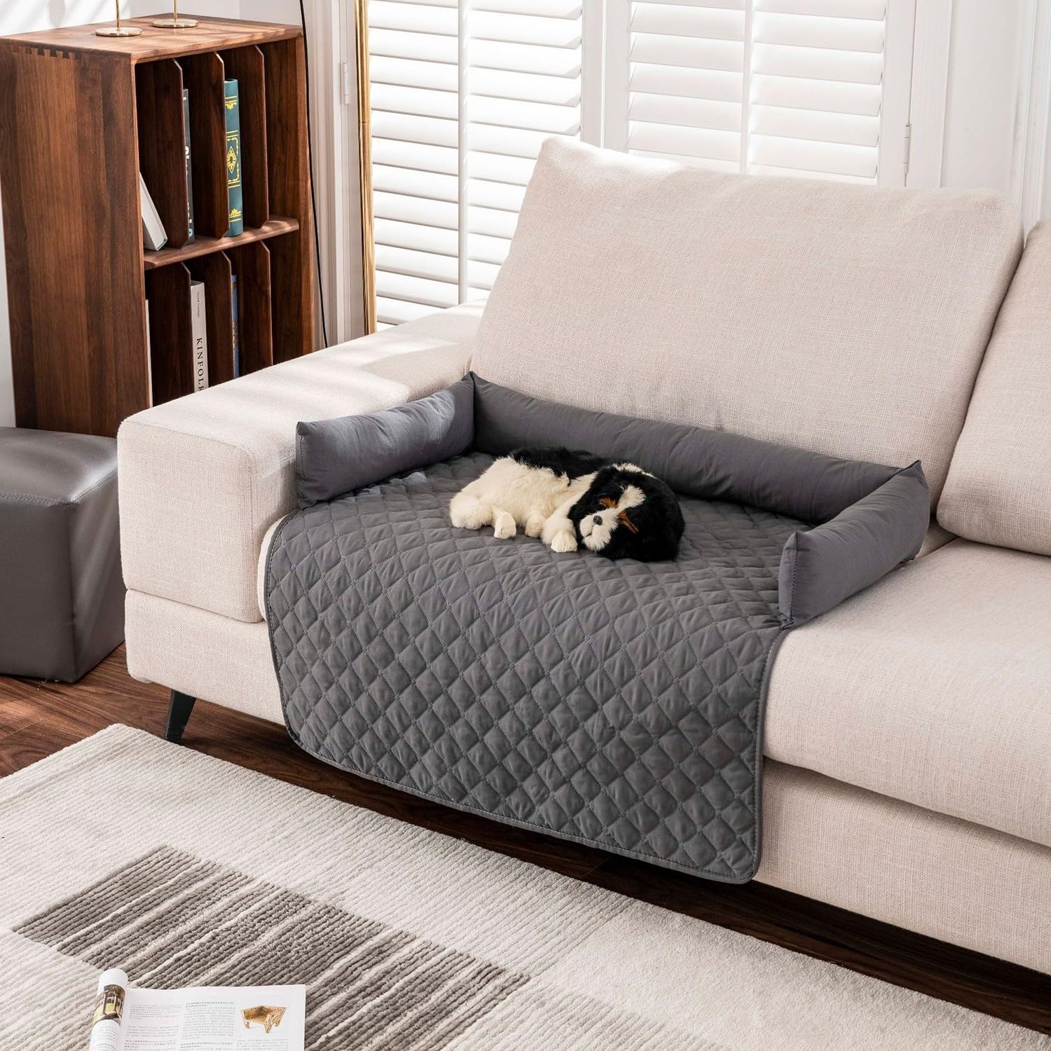 BLUEZY Kühlendes Sofabett, Sofaschutz, Kühlendes Mit Eisseide, Hundebett Waschbar, Hundesofa, Kühlmatte Für Hunde, Hundedecke rutschfest Bfür Kleine Bis Große Haustiere A,90 * 120