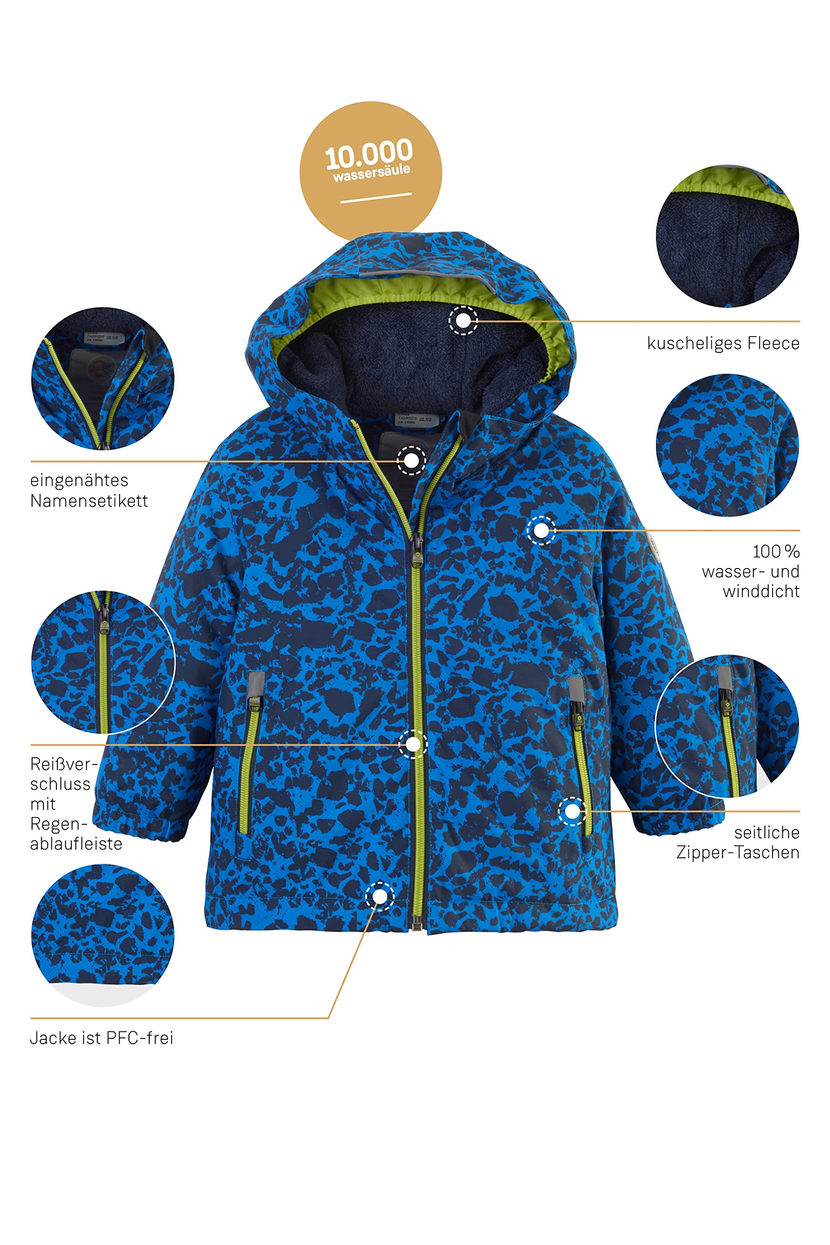 Killtec FISW 2 MNS SKI JCKT Jungen Skijacke Winterjacke Funktionsjacke blau NEU blau