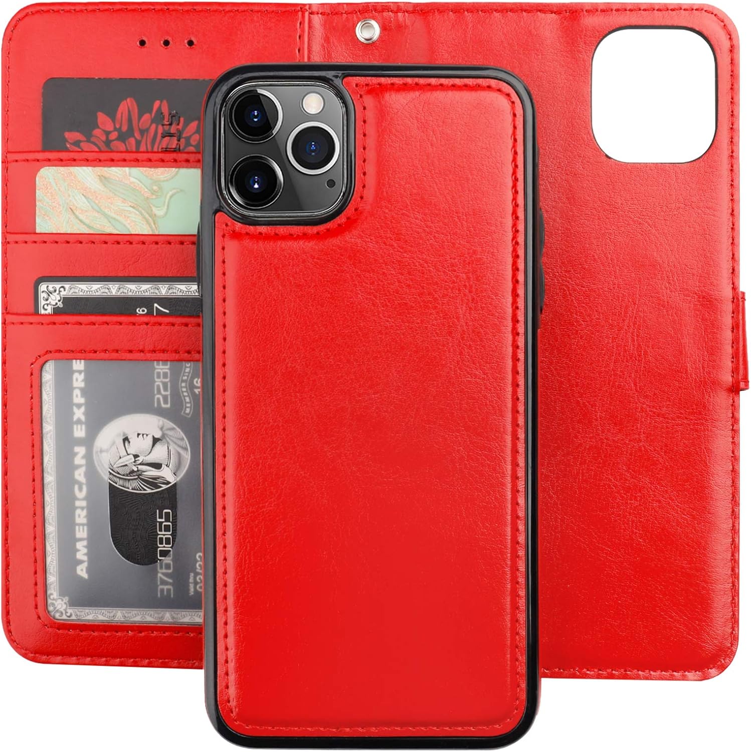 Bocasal for iPhone 11 Pro Max Wallet Case with Card Holder PU Leather Magnetic Detachable Kickstand Shockproof Wrist Strap Removable Flip Cover for iPhone 11 Pro Max 6.5 inch (Grey)