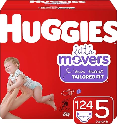 Huggies - Pañales para bebé Little Movers, tamaño 3, 162 unidades, suministro de un mes