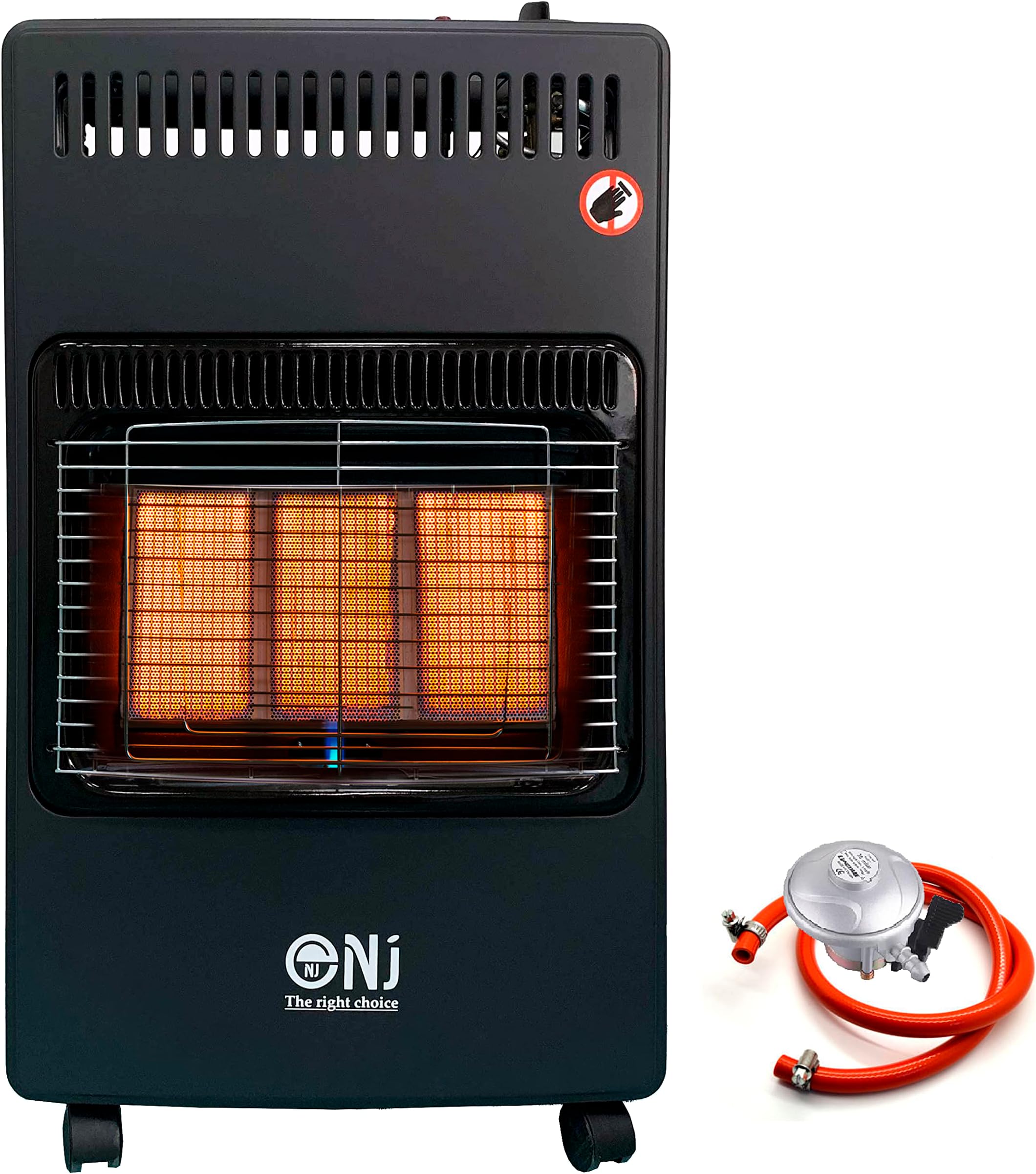 Portable Gas Heater Indoor Mobile Foldable 4.2kW Regulator Set