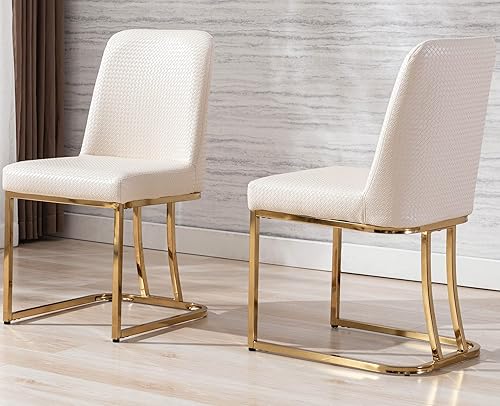 Miniatura 10 de VESCASA Taburetes de bar de 24 pulgadas de alto con respaldo, modernos de mediados de siglo tapizados de piel sintética con marco de metal dorado