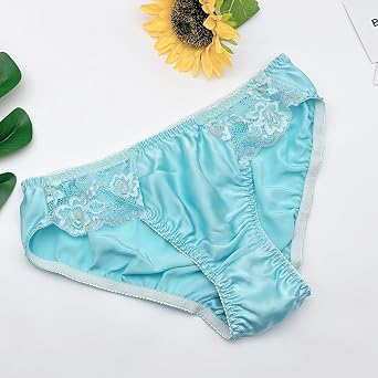 Silk Panties for Women Lace Sexy Cheeky Classic Underwear Lightweight,Smooth Briefs Casual Wear