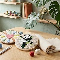 Vista 4 de Hand U Journey - Aguja de algodón de 26.3 x 19.6 pulgadas, tela de monje para punzón de alfombra, 1 pieza