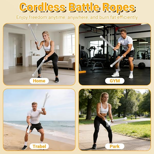 Weighted Ropeless Battle Ropes Steel Spring 5