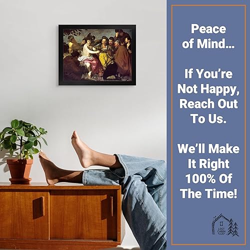 Miniatura 5 de Lost Cabin Triumph of Bacchus por Diego Velazquez  Impresión en marco plano negro  Reproducción de pintura de obras de arte finas  Póster decorativo