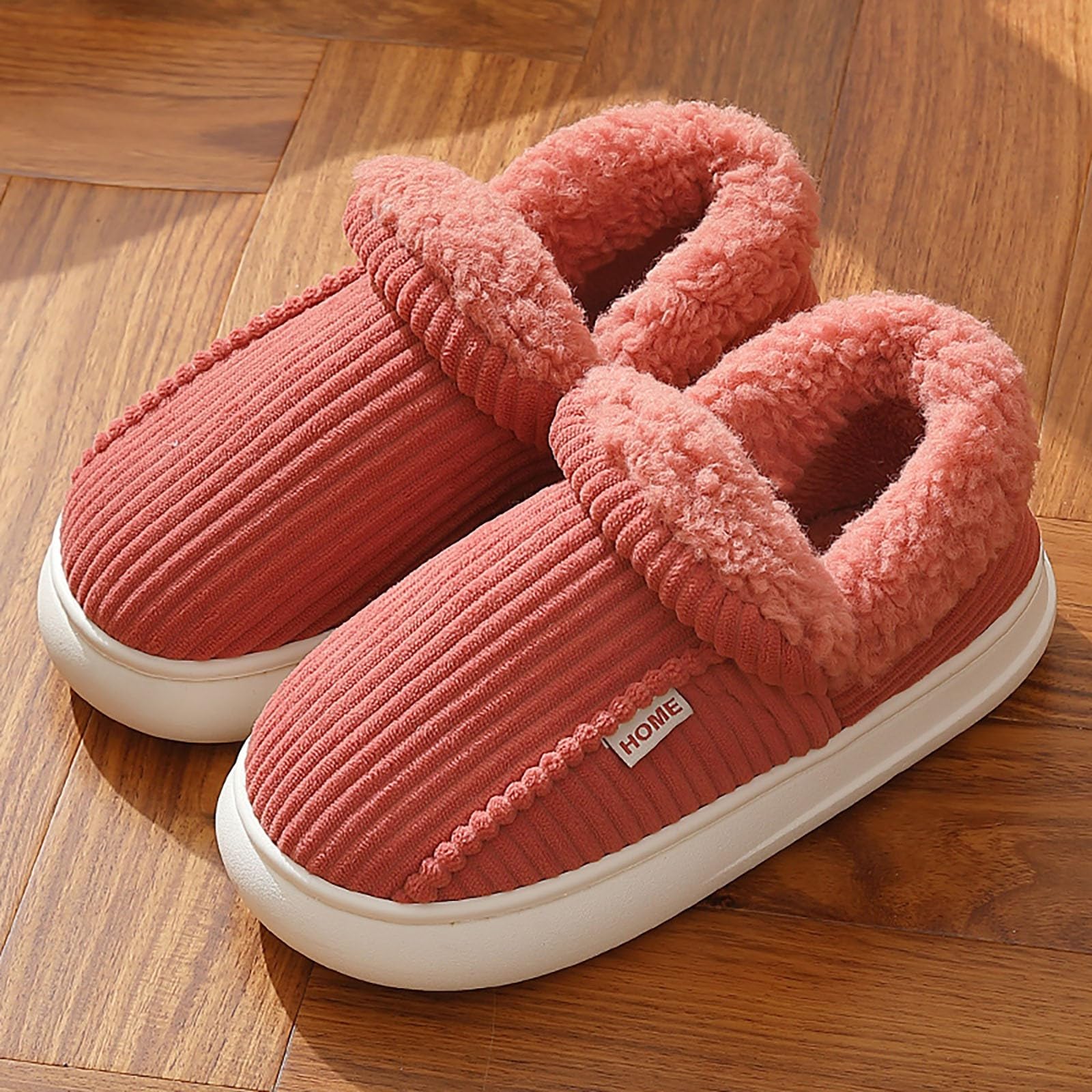Pantuflas antideslizantes para mujer y hombre, para otoño e invierno, cálidas, antideslizantes