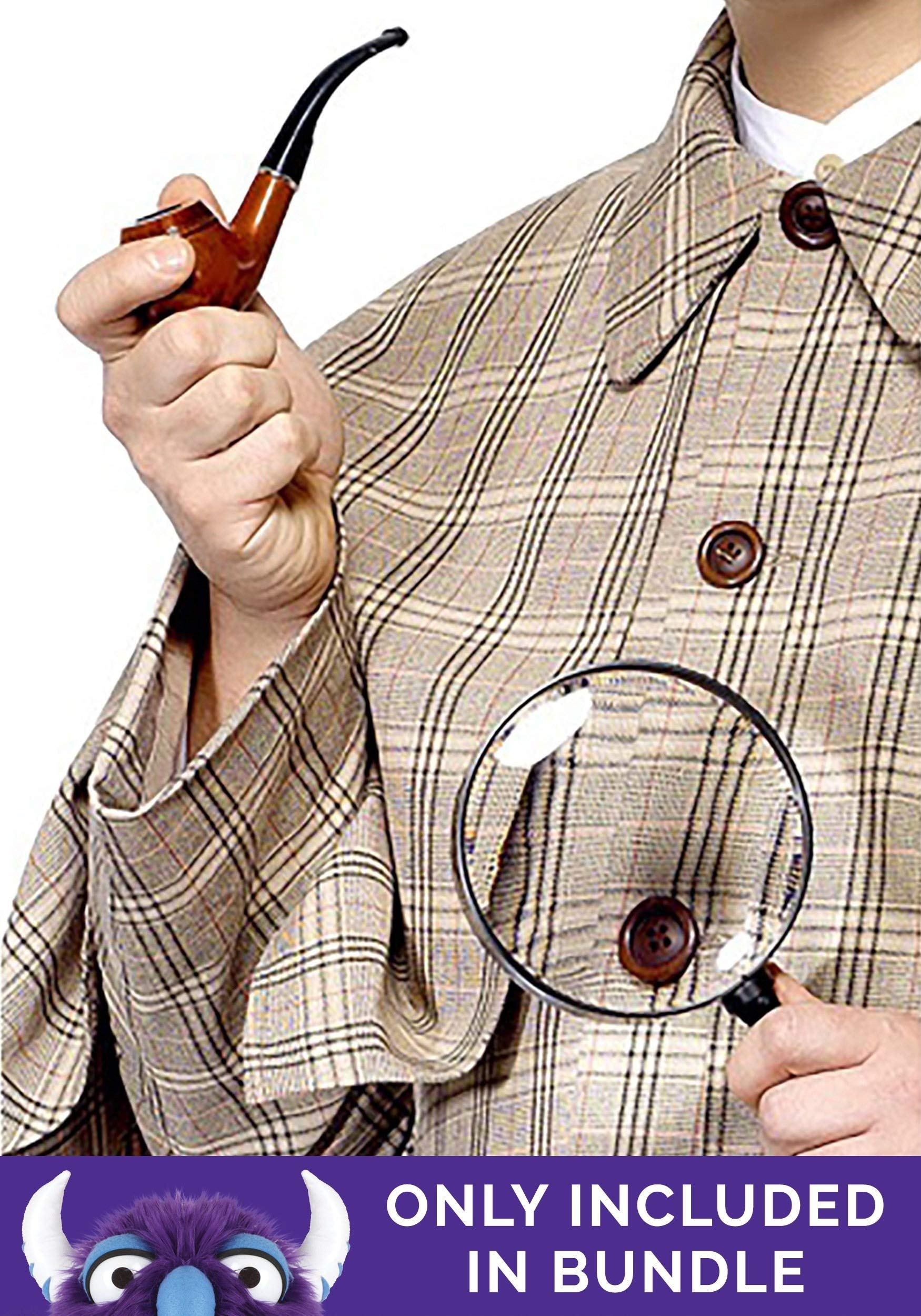 Kids Detective Costume - Houndstooth Sleuth Outfit With Cape And Deerstalker Hat