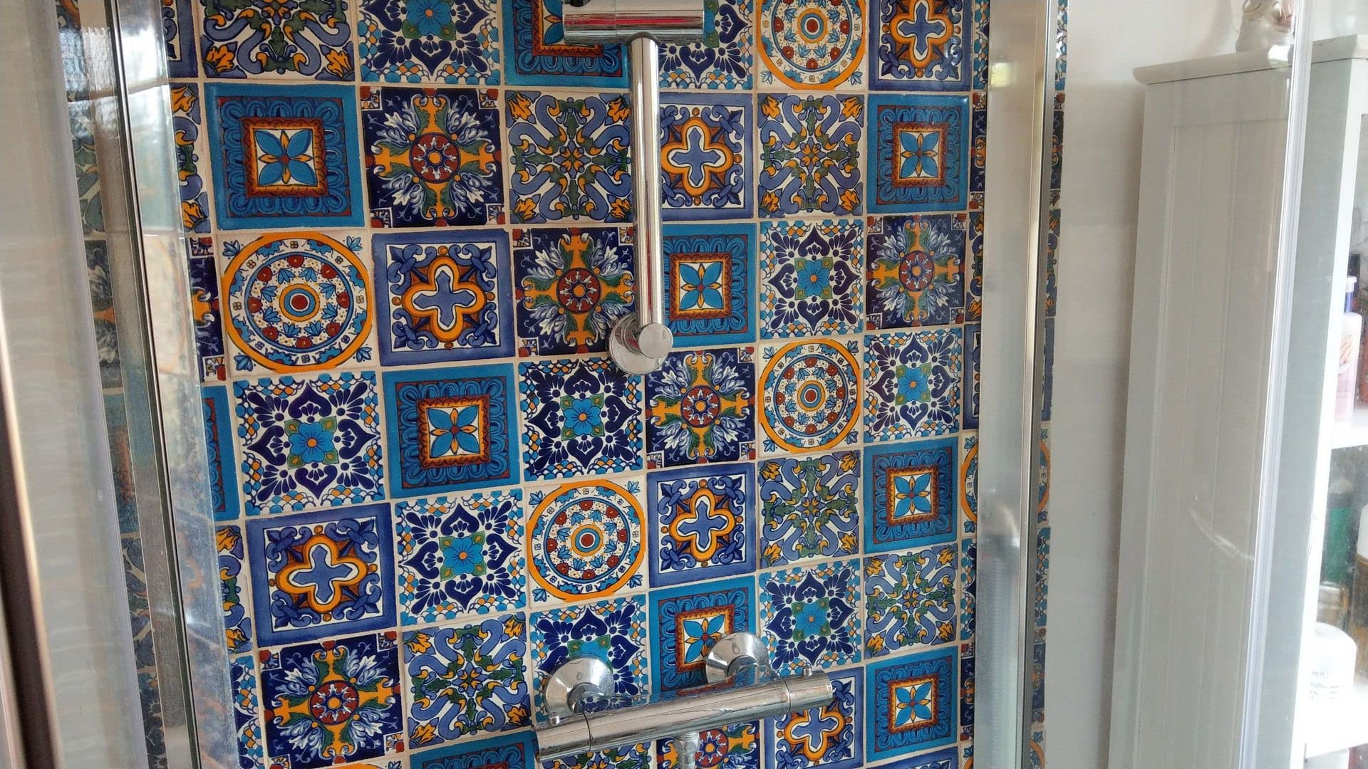 Piastrelle Mosaico Messicane Colorate 10,5x10,5 Cm - 30 Pezzi Per Bagno, Cucina, Decorazioni Pareti