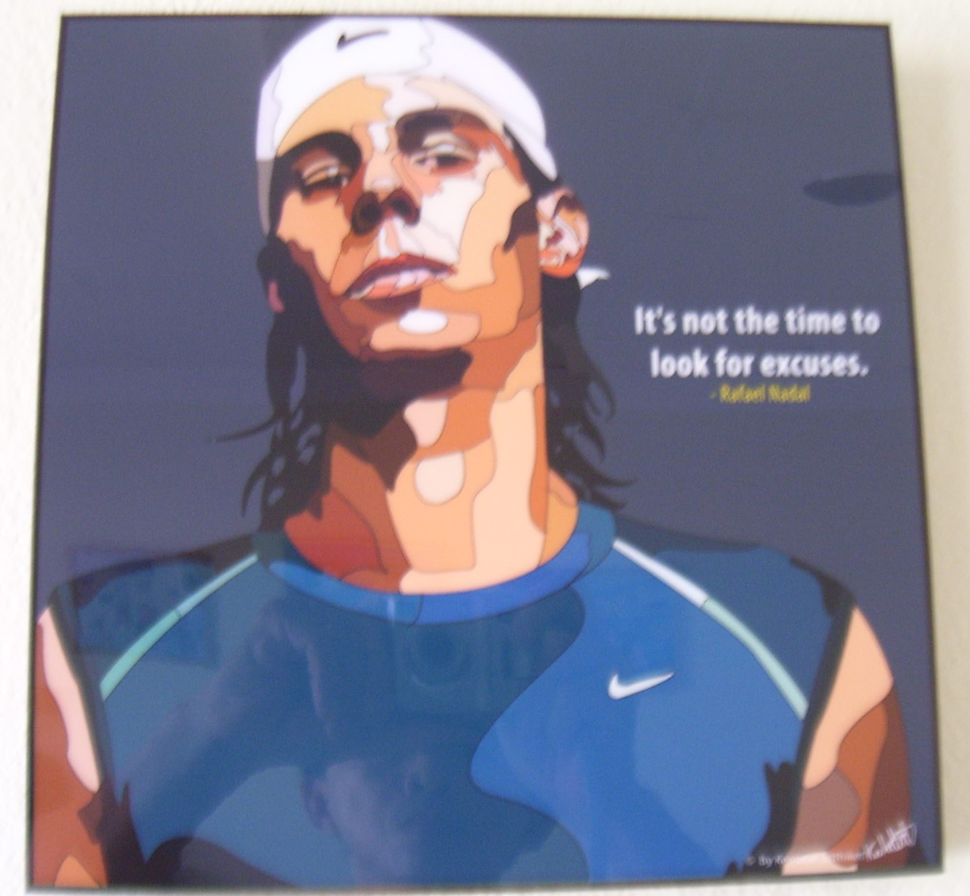 Rafael Nadal Gross Photo Floater Frame 10"x10"