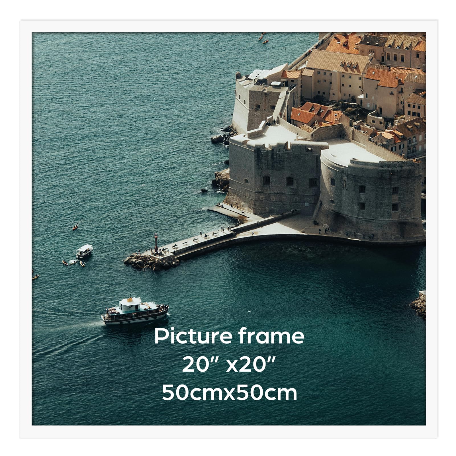 Giftgarden White 50x50 Frame, Square 50cm x 50cm Picture Frame for Wall-Mounted Horizontal or Vertical Display โ image 1