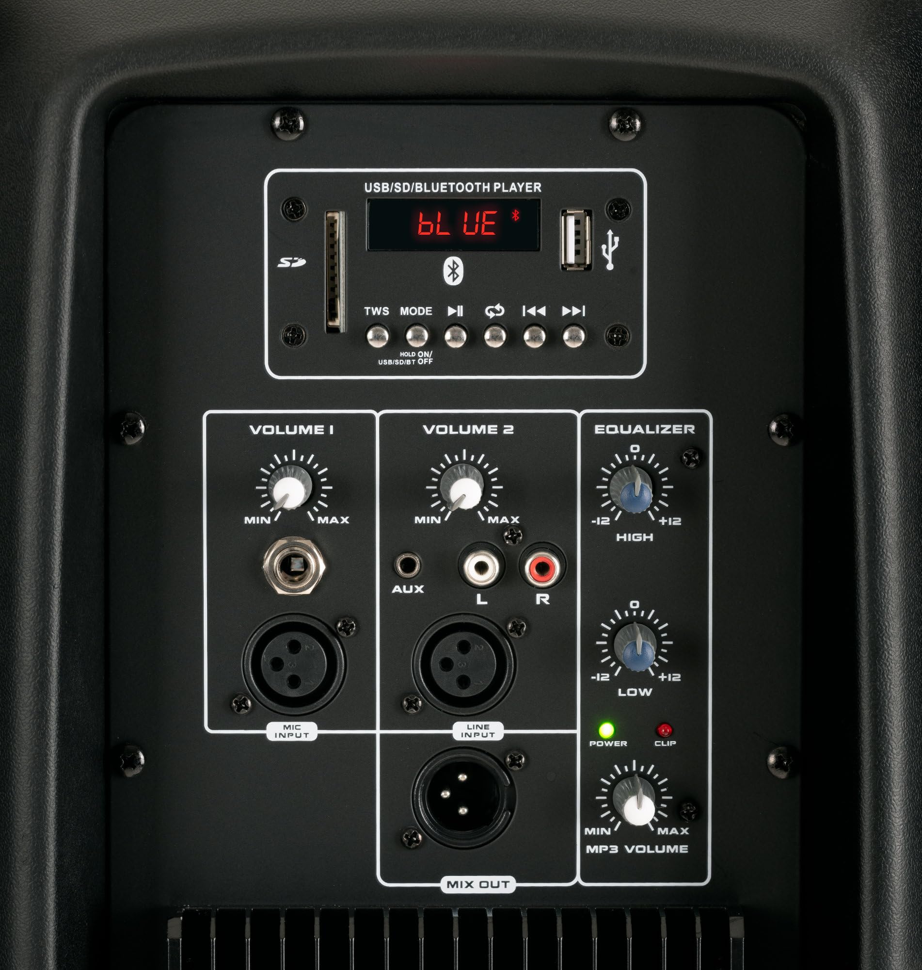 Pronomic 118S-212A Impianto PA Attivo - set PA attivo con 1 subwoofer da 18" e 2 satelliti da 12" - 600 watt potenza totale (RMS) - inclusi supporti per casse e cavi da 10m