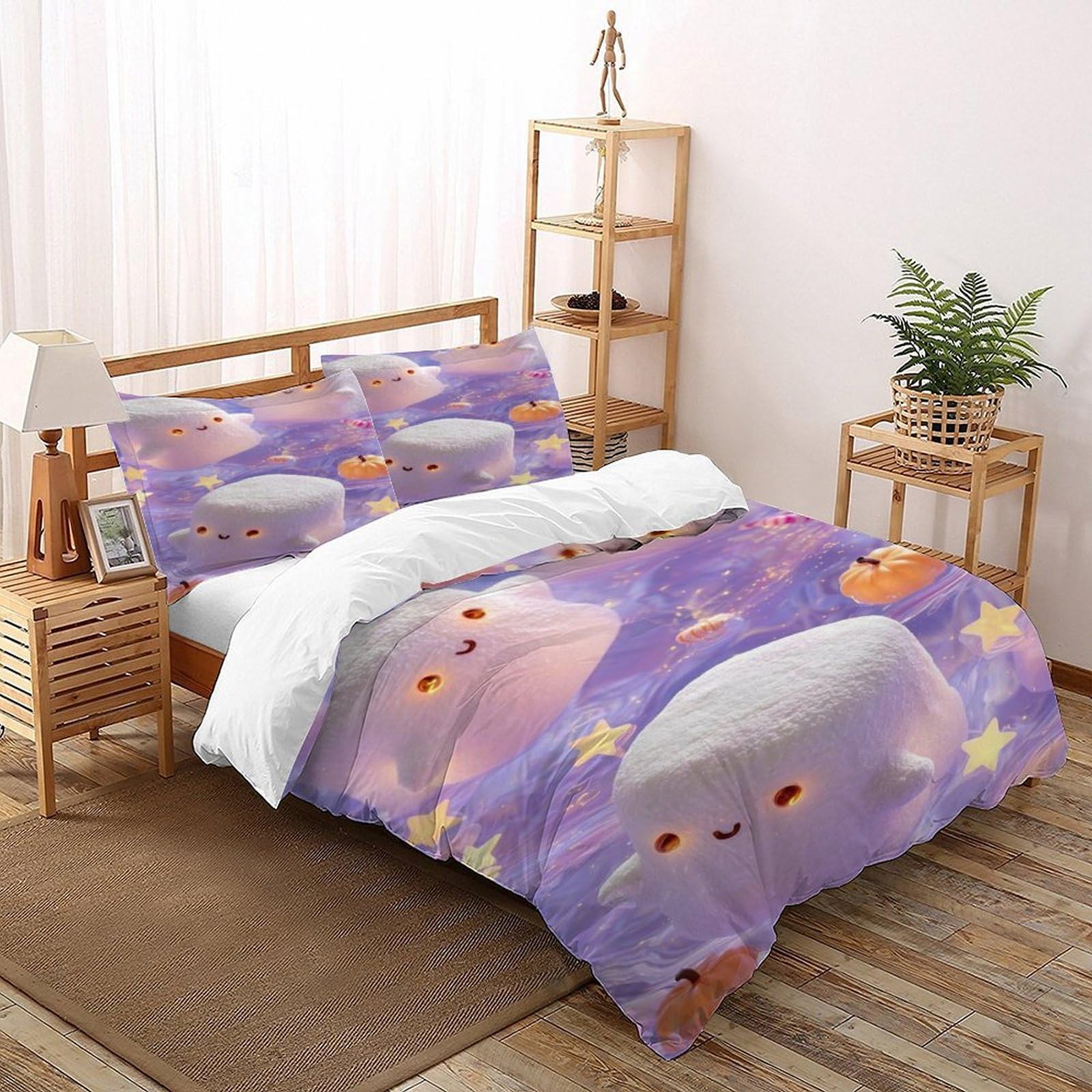 Housse de couette gothique imprimée en microfibre 200x200 cm avec taies