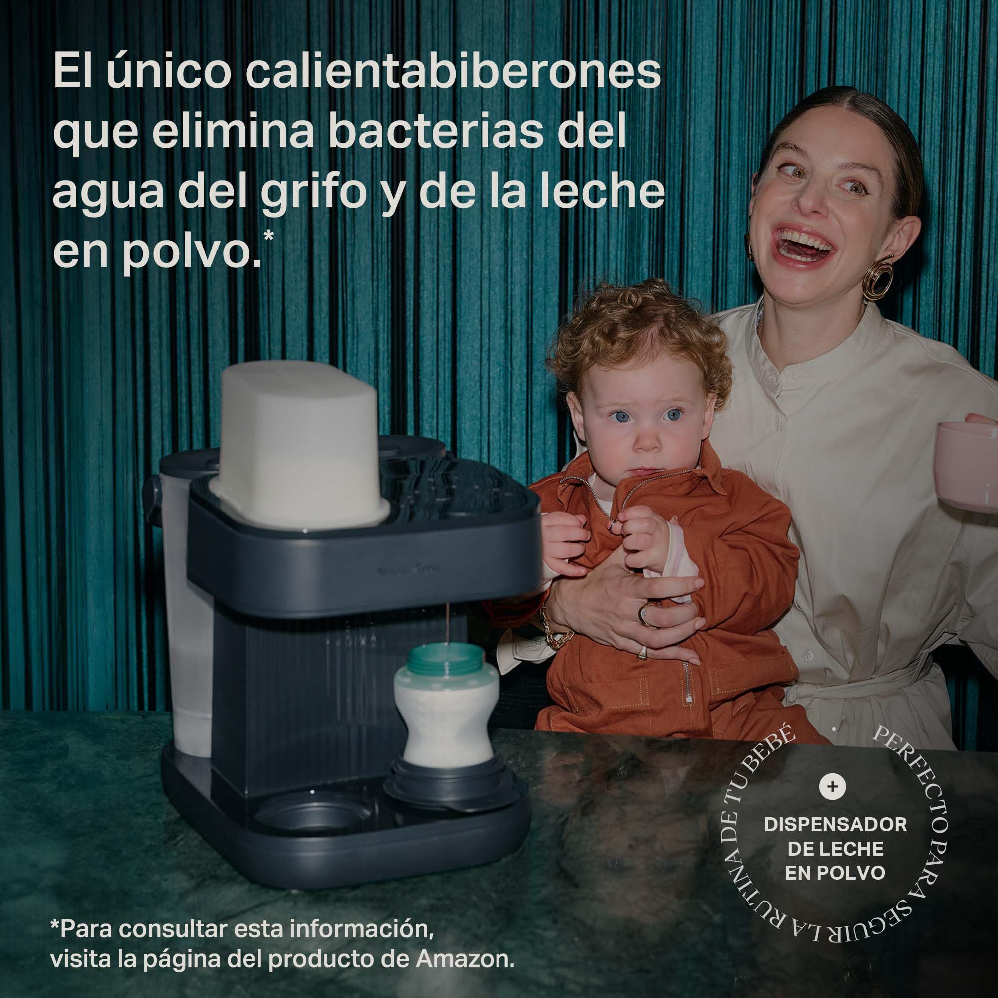 Tommee Tippee Preparador de Biberones Perfect Prep Pro con dispensador de leche en polvo, filtro de agua antibacteriano y asistencia personalizada en la app