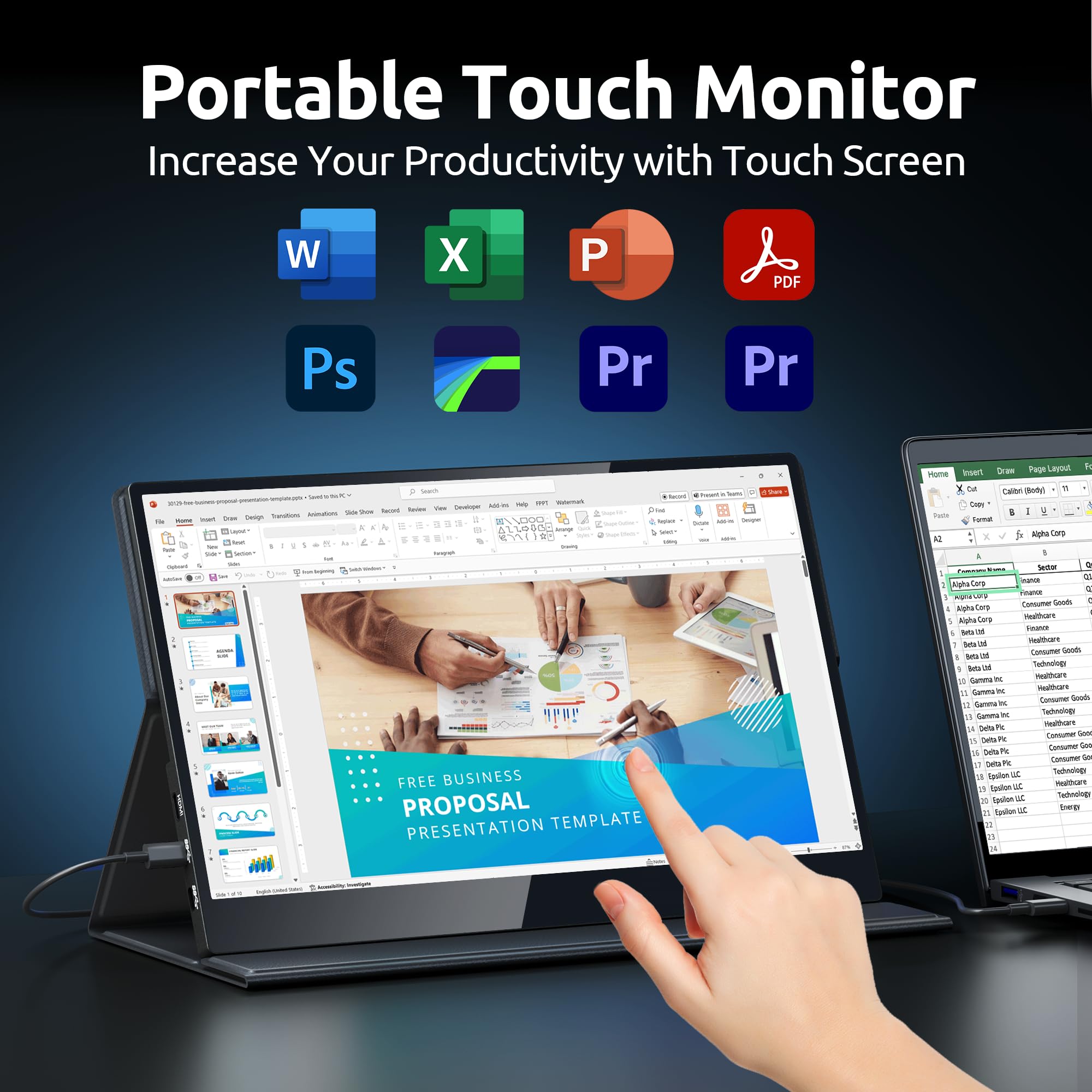 Amazon.com: MAGICRAVEN 4K Portable Touchscreen, 13.3