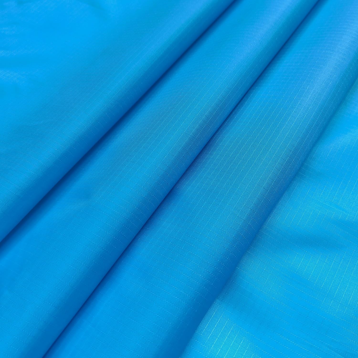 Precut Nylon Fabric (2 Yard x 57 inch) - Water Repellent Ripstop Fabric, Lightweight, Du-Rable - Used for Covers, Flag, Sacks, Upholstery, Tent, Tarps, Kite, Craft and DIY - Turquoise