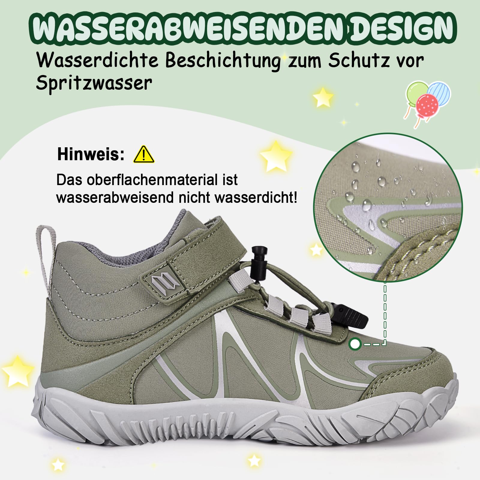 Barfussschuhe Kinder Barfußschuhe Jungen Mädchen Leicht Wanderschuhe Minimal Barfuß Sneaker Outdoor Wasserabweisend rutschfest Barefoot Shoes Kids Gr.27-35