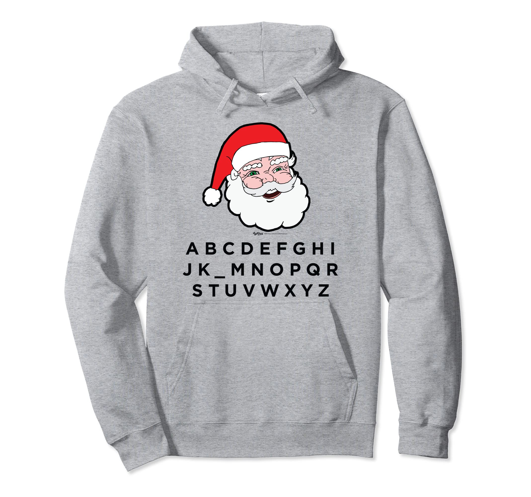 A B C D E F G H I J K _ M N O P Q R S T Santa Christmas Desi Pullover Hoodie