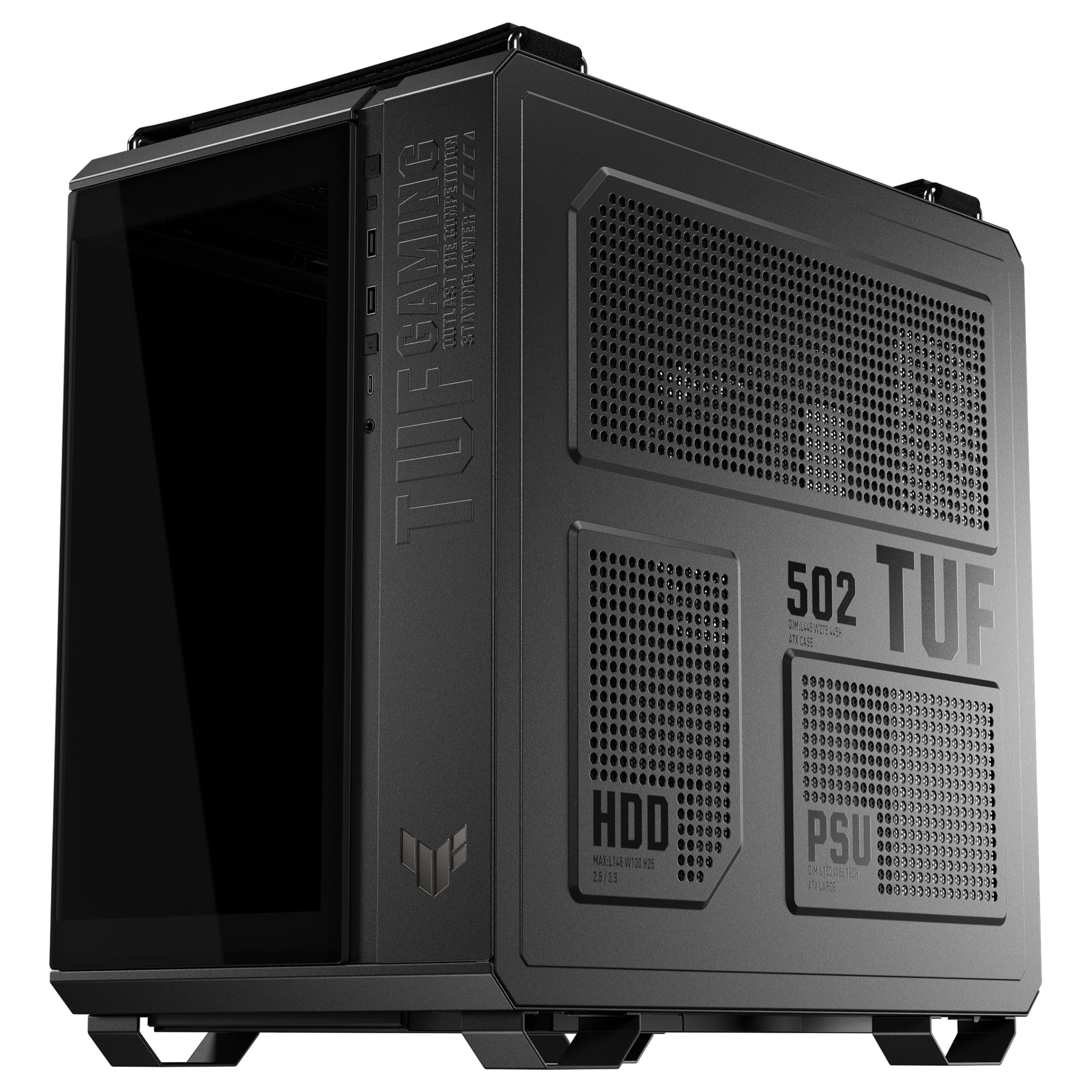 ASUS TUF Gaming GT502 Horizon Caja ATX Torre Mediana Doble Cámara USB 20 Gbps Tipo-C Negro