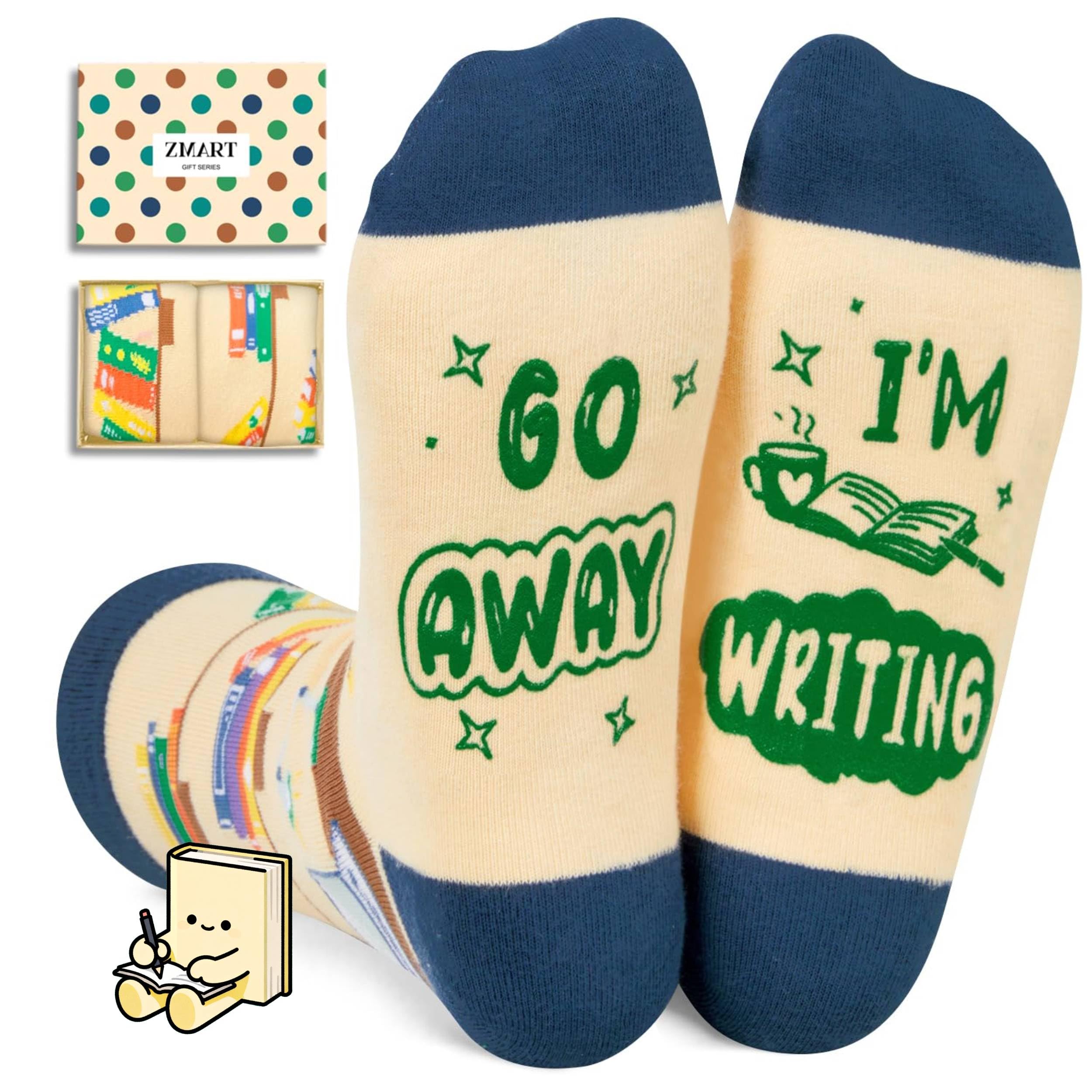 Reading Writing Socks for Adults - Reading Writing Book Gifts for Men Women Writers