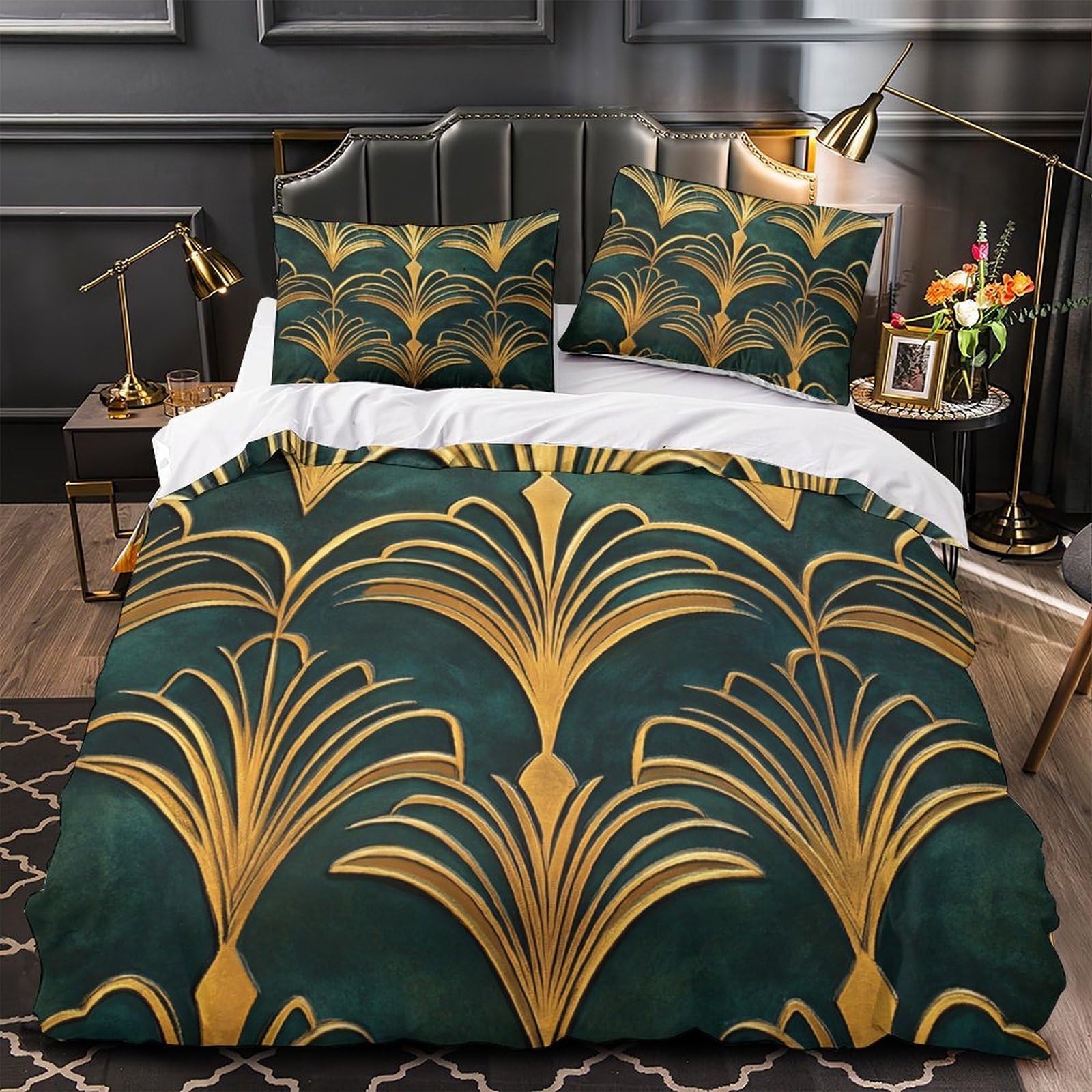 Housse de Couette Imprimé 3D Art Déco Parure de Lit Super Douce 135x200