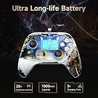 Vista 6 de EasySMX X15 PC Controller - Enhanced Wireless Bluetooth Controller with Hall Joysticks/Hall Triggers/RGB Lighting - No Stick Drift, No Dead Zone
