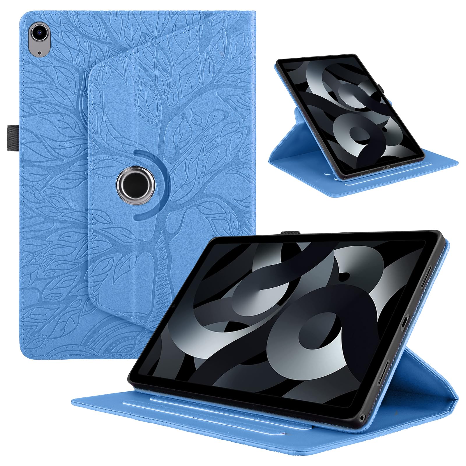 Funda para Samsung Galaxy Tab S9/ S8/ S7 11" (SM-X710/X700/T870) PU Cuero Tablets Protectora Cover 360°Carcasa Giratoria de ángulo Múltiple Stand Función Tablets Funda,Rojo Árboles — view 188
