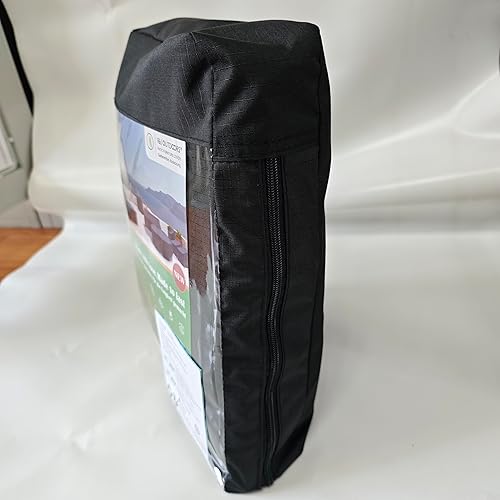 Miniatura 9 de F&J Outdoors Cubierta de mesa de patio, cubierta de mesa mediana para exteriores, 74 x 44 x 27.5 pulgadas, cubierta de tela ecológica para muebles,