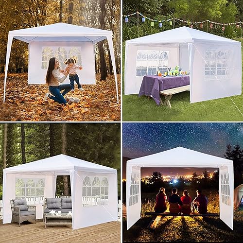 Miniatura 3 de Tienda de campaña para fiestas, cenador al aire libre, boda, patio, camping, cochera, toldo con paredes laterales extraíbles, tienda de campaña