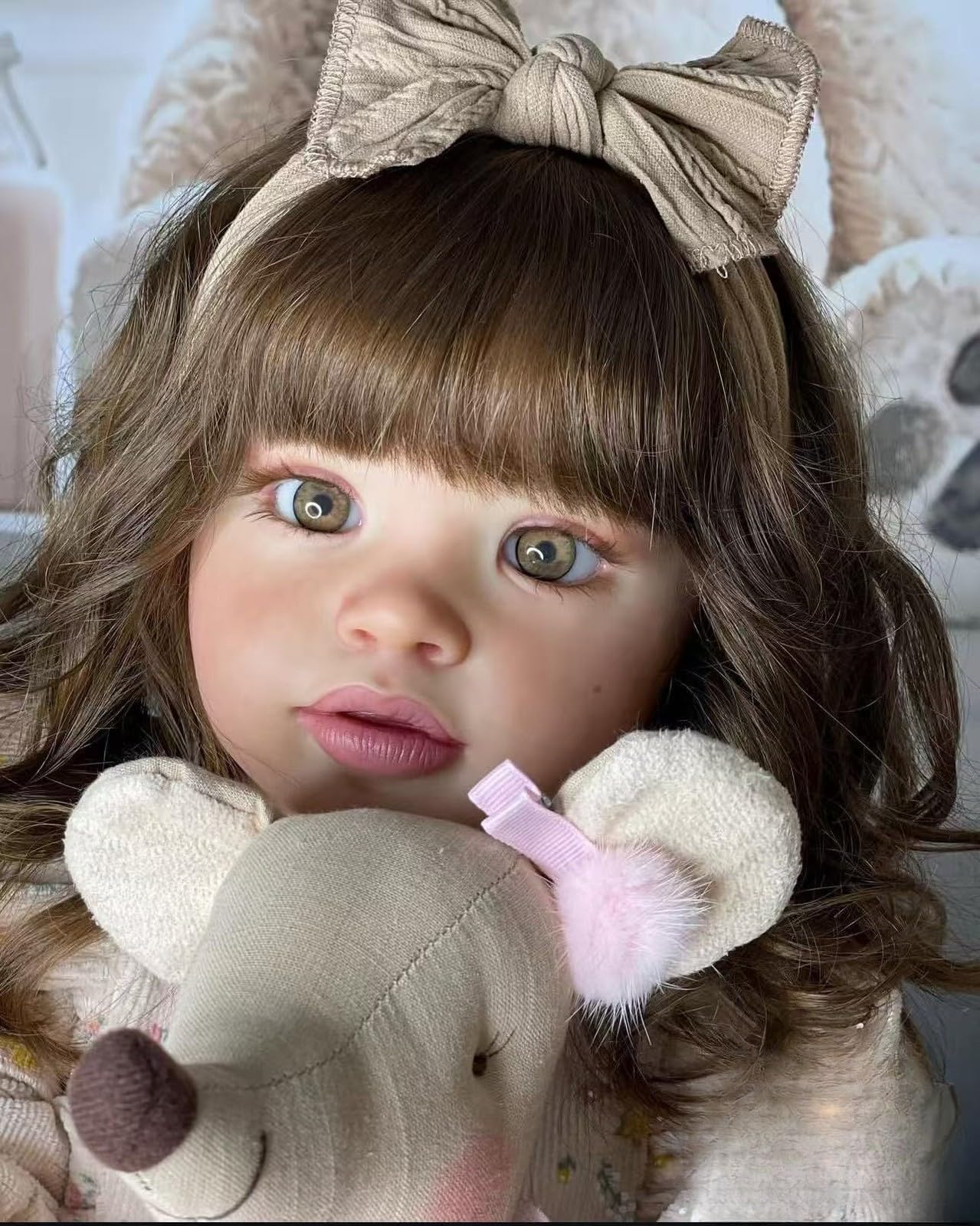 RXDOLL Duże lalki Reborn maluch Pippa 66 cali 66 cm Reborn Baby Dolls Open Eyes Realistyczne Reborn Baby Girl miękka tkanina winylowa ciało noworodka lalka lalka zabawka zestaw prezent dla dzieci w