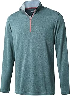 Dry Fit Performance Quarter Zip Golf Pullover - Wicking Mock Neck