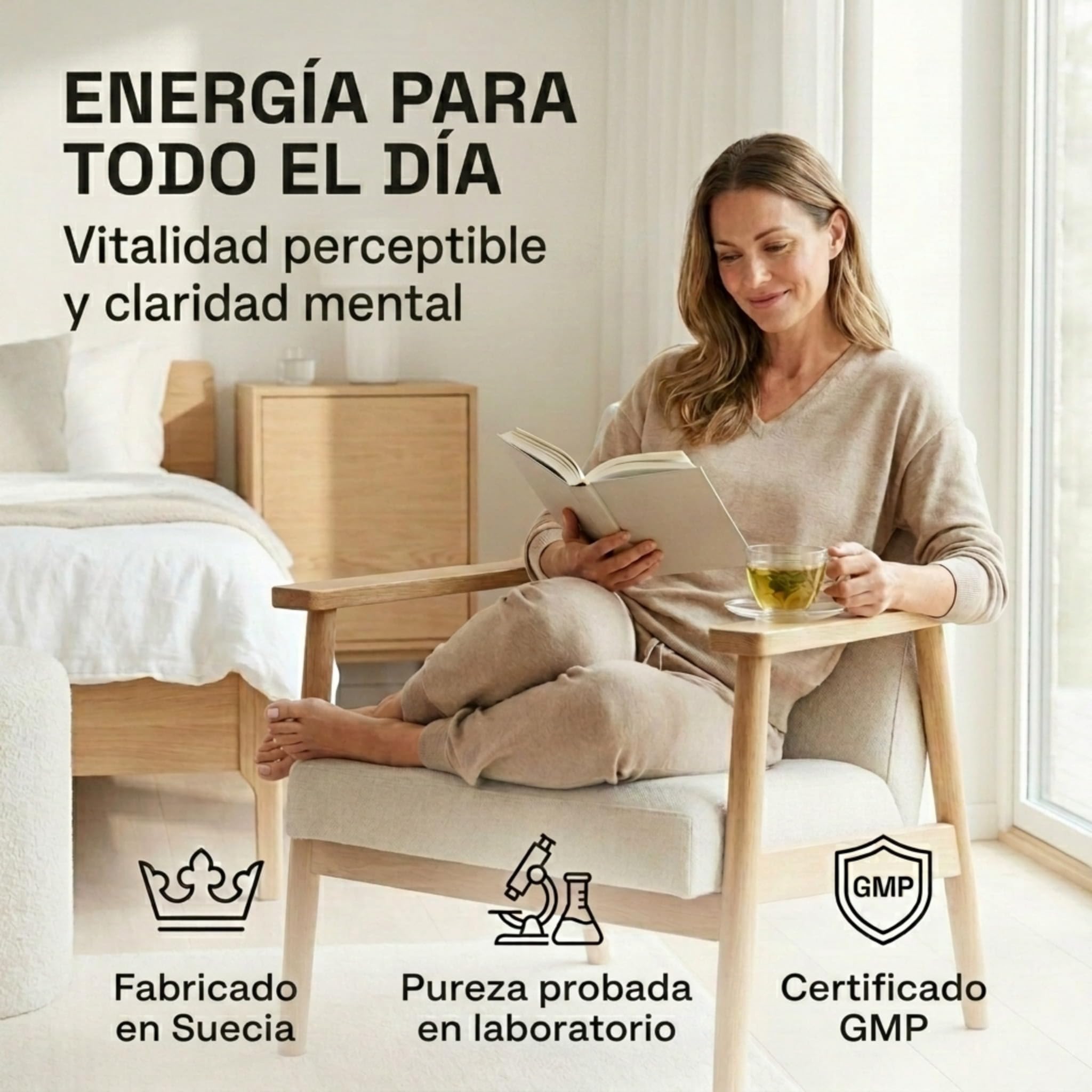 NOOP NAD Plus Complejo con Resveratrol y Coenzima Q10 Suplemento Alimenticio Premium Anti-Envejecimiento con Propiedades Antioxidantes Vegano y Analizado en Laboratorio, Hecho en Suecia